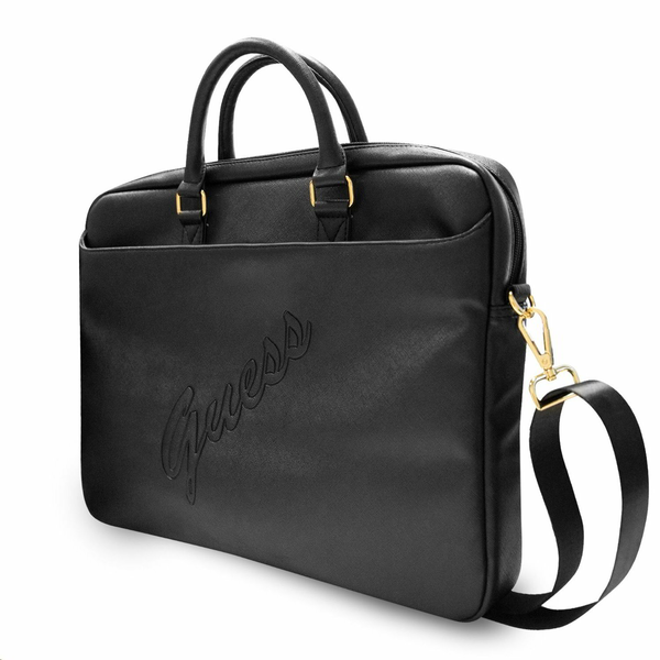 Чанта за лаптоп Guess Saffiano Script, 15'', Black
