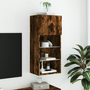 VidaXL TV skrinka s LED, dymový dub, 40,5x30x90 cm