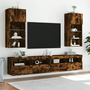 VidaXL TV skrinka s LED, dymový dub, 40,5x30x90 cm