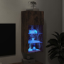 VidaXL TV skrinka s LED, dymový dub, 40,5x30x90 cm