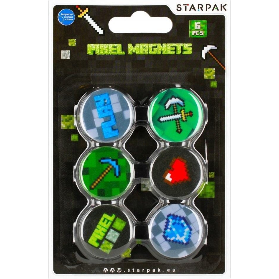 528366 Pixel Hűtőmágnes - 6 db Szett (STK MAG15)