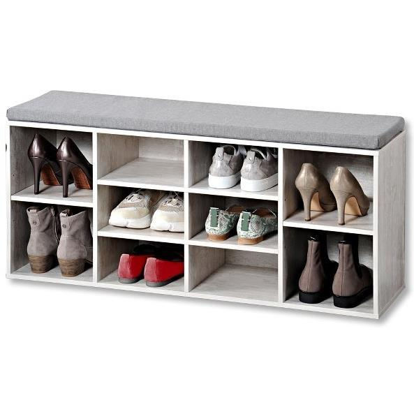 KESPER Cipőtartó állvány ülőkével, szürke (1593113)