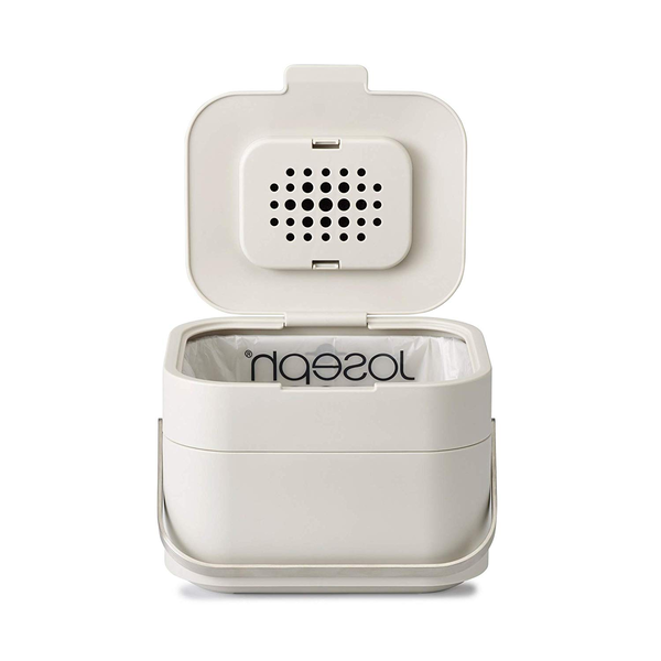 Cubo De Compostaje Joseph Joseph Stack 4l: Ventilado, Filtro Antiolor Reemplazable, Tapa Abatible, Asa Acero Inoxidable, Polipropileno, Limpieza Fácil