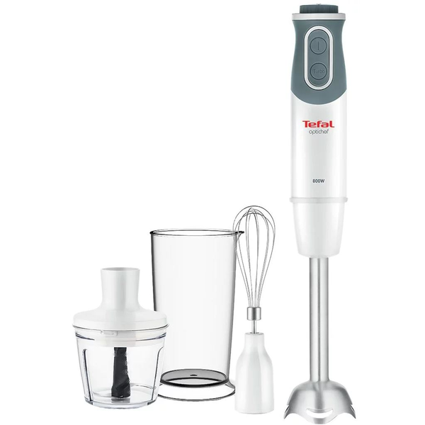 Tefal Optichef HB6431 0,8 L Nedsænkning blender 800 W Kvarts metallisk, Hvid