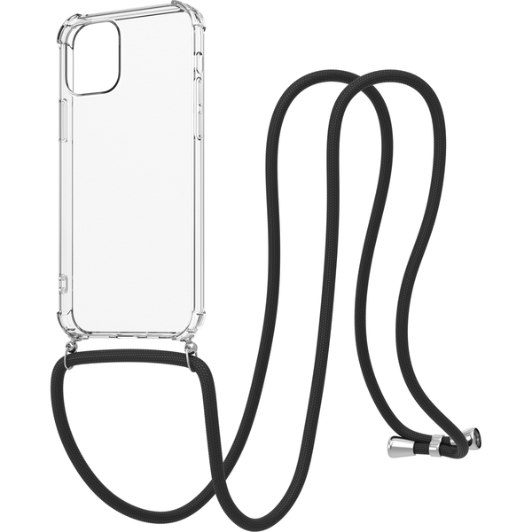 AlzaGuard Luxe Lanyard Case iPhone 12/12 Pro fekete tok