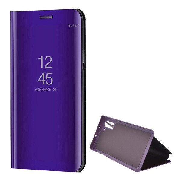 Tok álló (aktív FLIP, oldalra nyíló, asztali tartó funkció, tükrös felület, Mirror View Case) LILA [Samsung Galaxy Note 10 (SM-N970F)] (5996457901999)