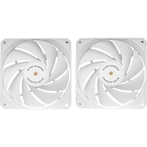 Mars Gaming MF-NCLX2W Számítógép ház Ventilátor 12 cm Fehér 2 db (8435693106579)