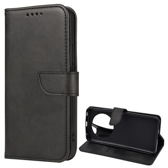 Gigapack Honor Magic4 Pro bőr hatású prémium fliptok fekete (GP-128688) (GP-128688)