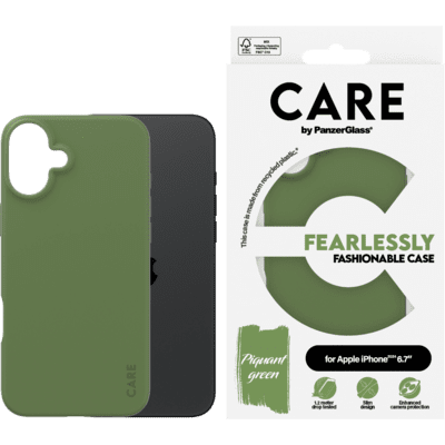 PanzerGlass Care Fashion Colors Apple iPhone 16 Plus Telefon tok - Zöld (1407)