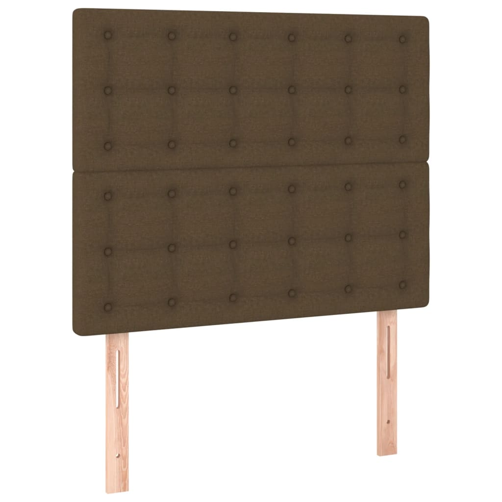 2 db sötétbarna szövet fejtámla 80 x 5 x 78/88 cm (3116743)