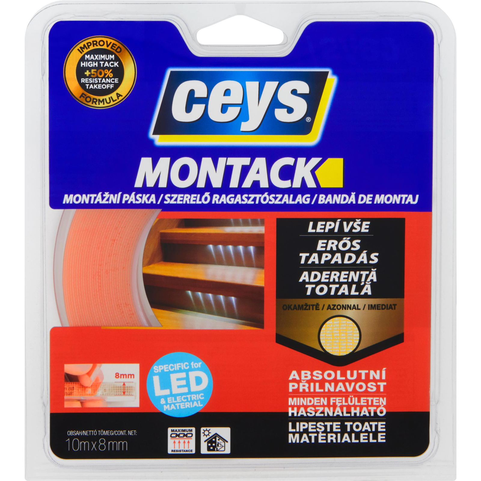 CEYS Montack mindent azonnal ragaszt - LED szalag 10 m × 8 mm (8411519772180)