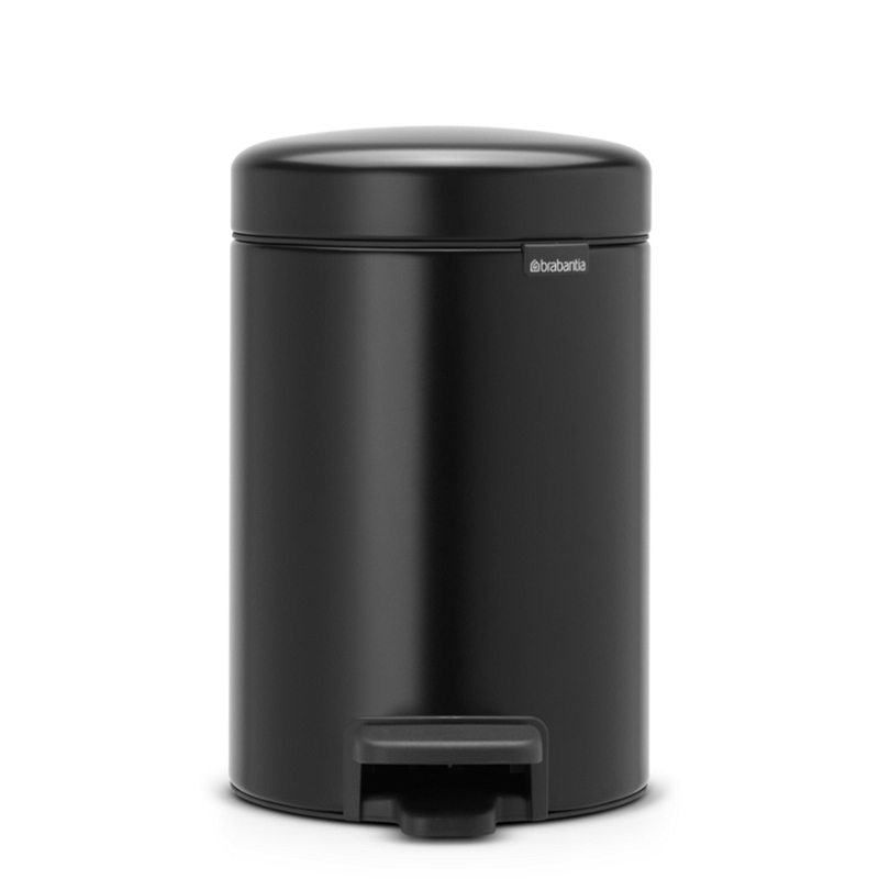 Brabantia NewIcon pedálos fém szemetes 3L - Fekete (11 33 21)