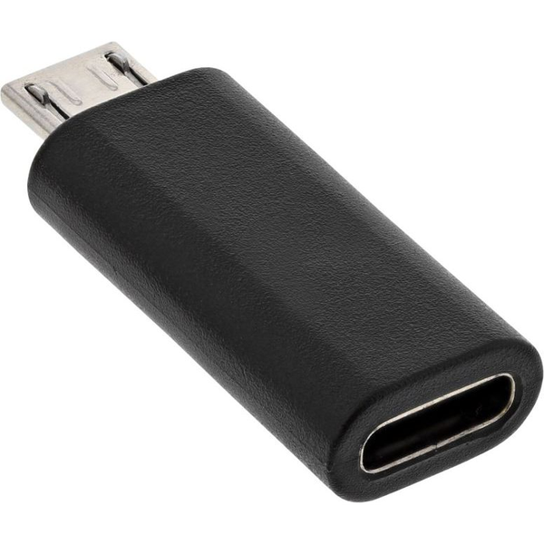 InLine 33302I adattatore per inversione del genere dei cavi micro USB male USB C Nero