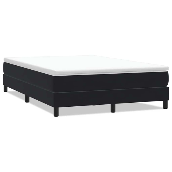 fekete bársony rugós ágy matrac nélkül 160x220 cm