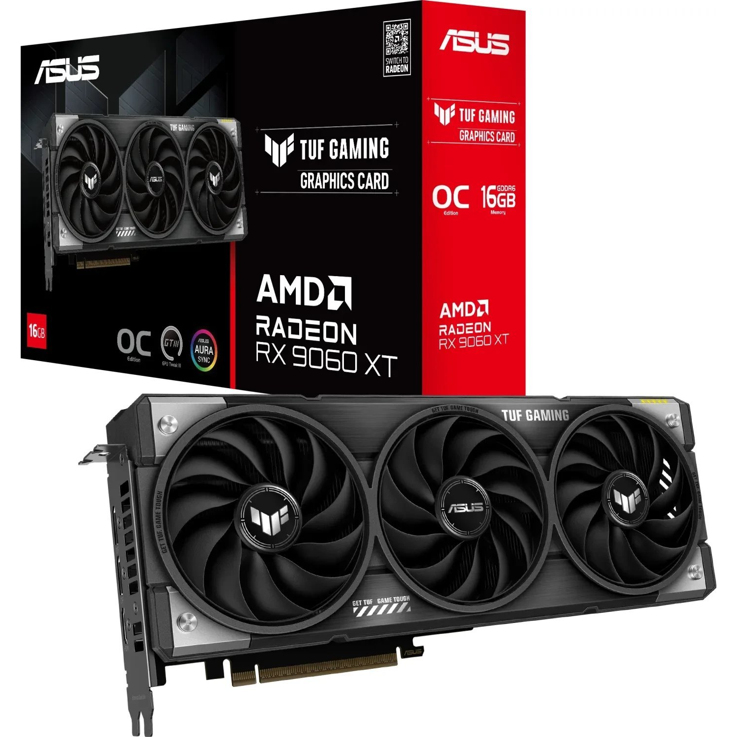 Видеокарта ASUS TUF Gaming TUF-RX9060XT-O16G-GAMING 16 GB GDDR6