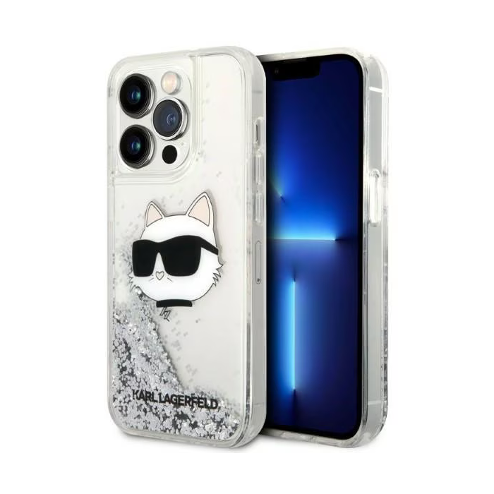 Karl Lagerfeld Choupette Head iPhone 14 Pro Max Tok - Átlátszó (KLHCP14XLNCHCS)