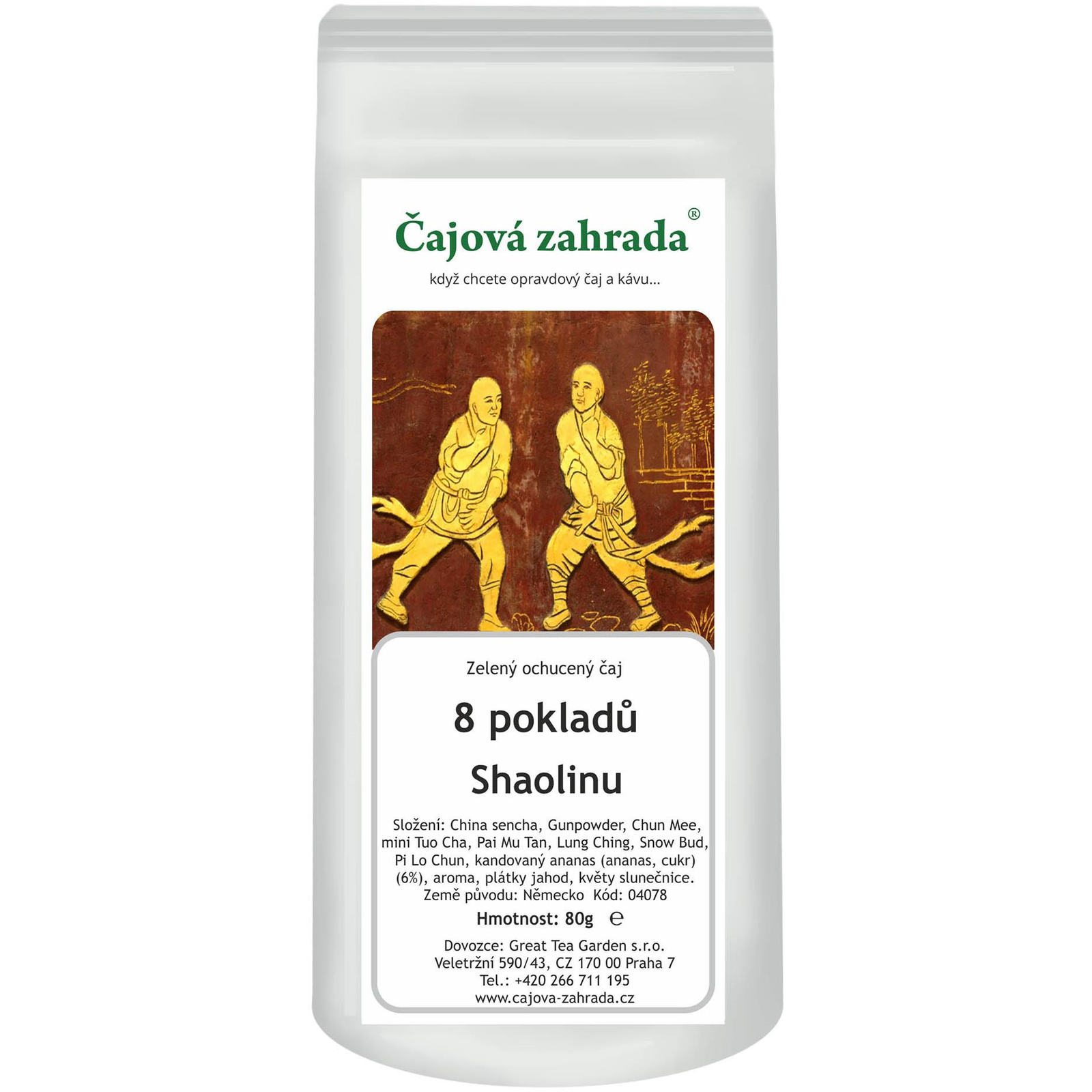 Tea Garden - 8 Treasures of Shaolin - green flavored tea, 80 g (04078)