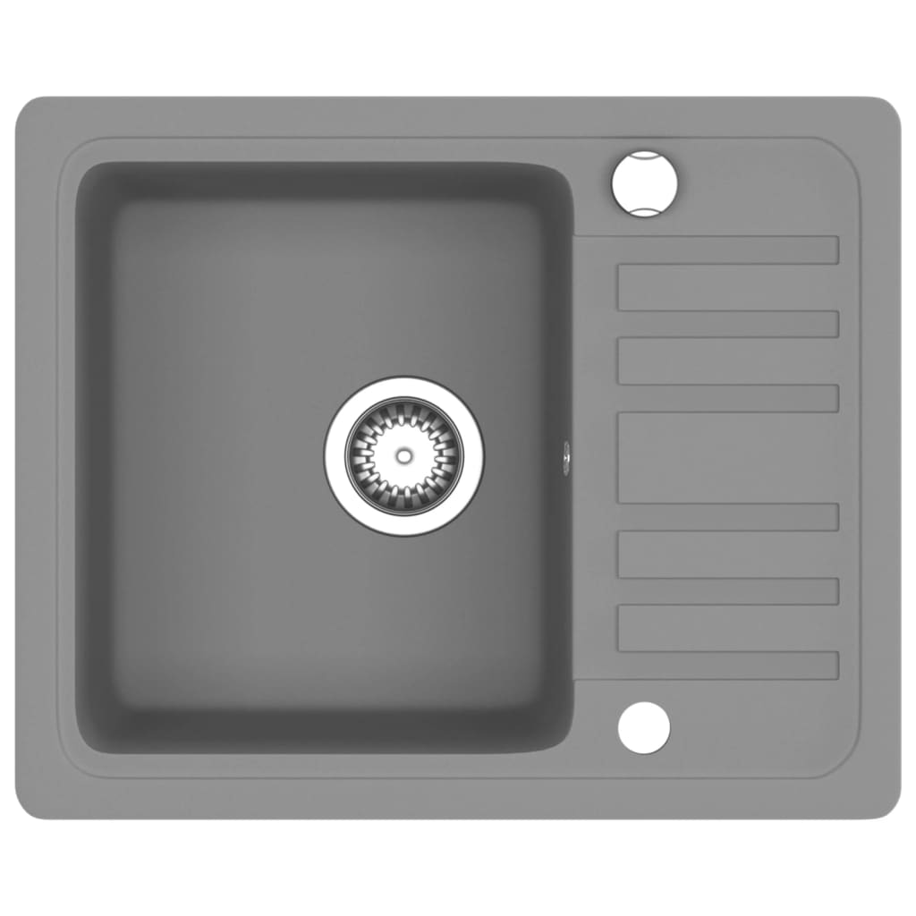 szürke, egymedencés gránit mosogatótálca (142953)
