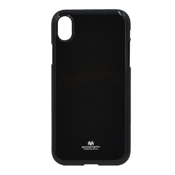 MERCURY Goospery szilikon telefonvédő (csillámporos) FEKETE [Apple iPhone XR 6.1] (5996457806003)