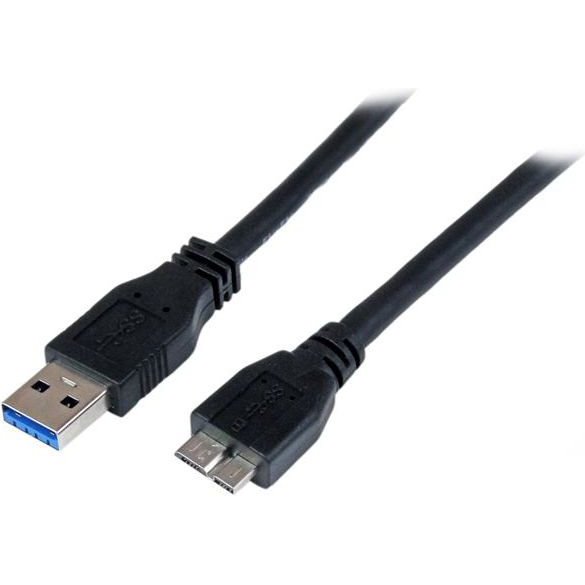 StarTech.com USB3CAUB1M USB-kabel USB 3.2 Gen 1 (3.1 Gen 1) USB A Micro-USB B 5 Gbit/s Zwart