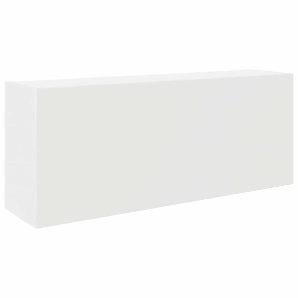 fehér szerelt fa fali fürdőszobaszekrény 100x25x40 cm