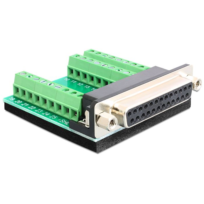 Delock Sub-D 25 pin anya > Terminal Block 27 pin adapter (65317) (del65317)