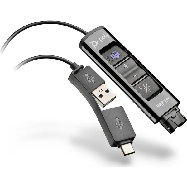 HP Poly DA85-M USB to QD Black Adapter TAA Interface-adapter