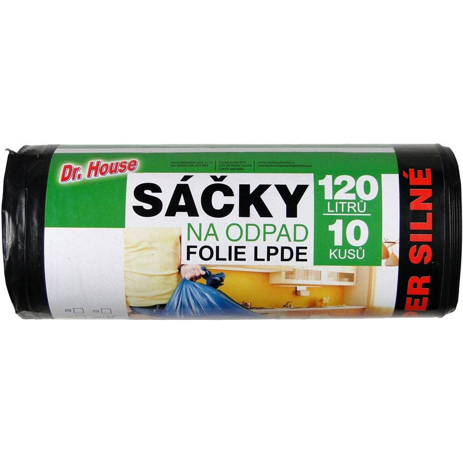 BRATEK ellenálló szemetes zsák 120 l, 10 db (5906731291029)