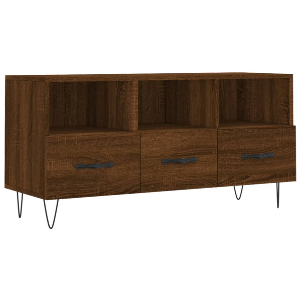 barna tölgyszínű műfa TV-szekrény 102 x 36 x 50 cm