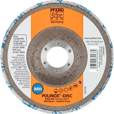 PFERD TOOLS 44690723 POLINOX kompakt csiszolókerék, DISC PNER-MW 125-22,2 SiC F 125 mm 5 db (8284610010)