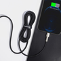 Кабел за захранване и пренос на данни Baseus, Метални конектори, Fast Charging, USB към Lightning 2.4A braided, Черен, 2 м