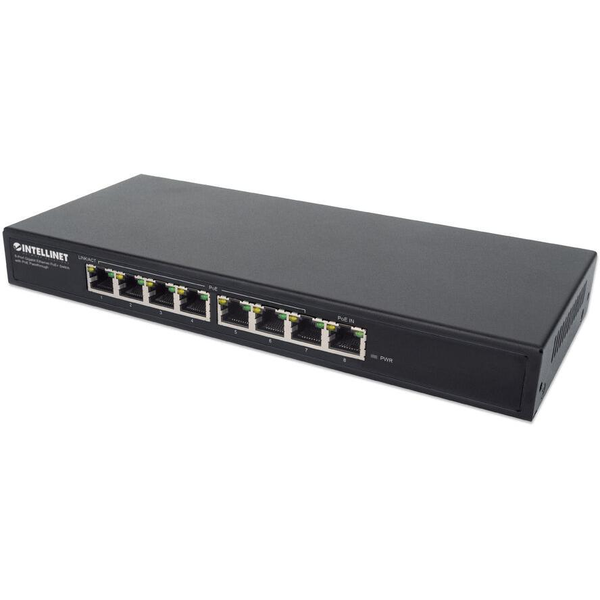 Intellinet 561679 мрежов суич Gigabit Ethernet (10/100/1000) Захранване по Ethernet (PoE) Черен