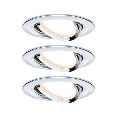 Beépíthető lámpa 3 részes készlet LED LED 19.5 W Paulmann 93488 Nova Króm (fényes)