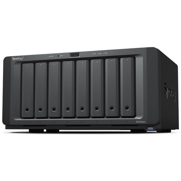 Мрежово прикрепено хранилище Synology DS1823xs+ с процесор AMD Ryzen V1780B 3,35 GHz, 8-отсека, 8 GB DDR4