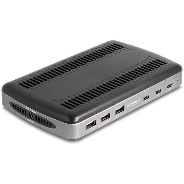 DELOCK USB Ladestation mit 3x USB-C PD + 3x USB-A (112 Watt)