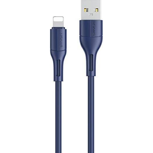 Usams U68 adatkábel (USB - lightning, 2A, gyorstöltő, 100cm) SÖTÉTKÉK Apple iPhone 14 Pro / iPhone 14 Plus / iPhone 14 (SJ500USB03)