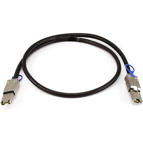 QNAP CAB-SAS10M-8088 Serial Attached SCSI (SAS)-kabel 1 m Sort