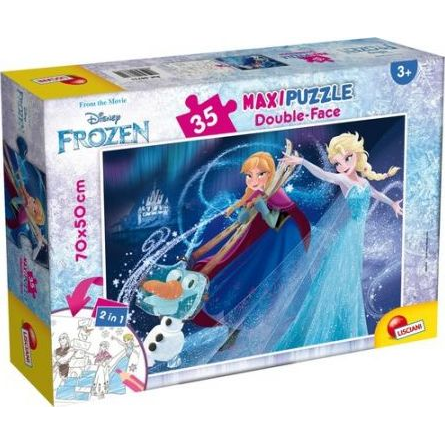 Jégvarázs 2 az 1-ben 35db-os maxi puzzle és színező 70x50cm - Lisciani (304-66711)
