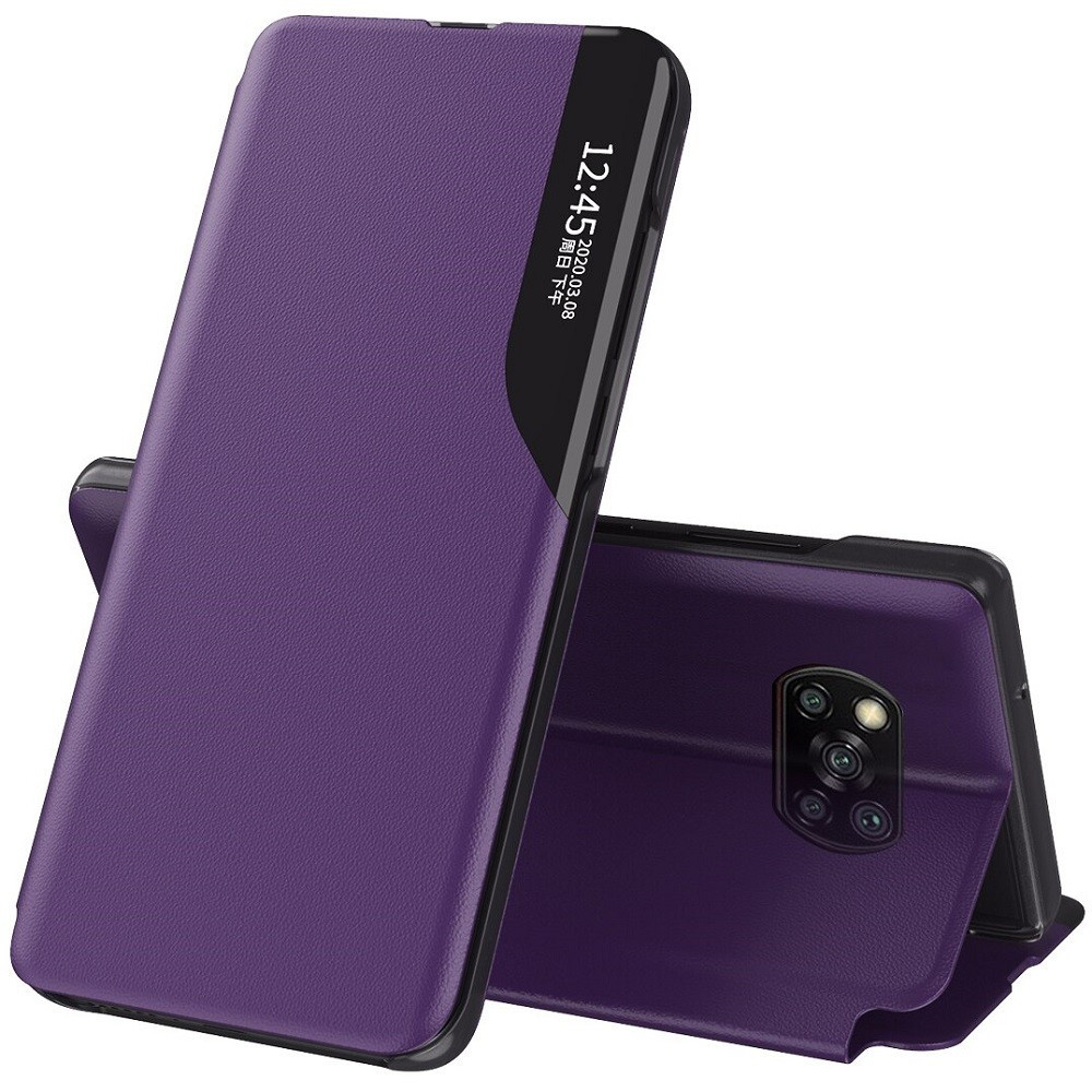 Samsung Galaxy Note 10 Plus / 10 Plus 5G SM-N975 / N976, Oldalra nyíló tok, stand, hívás mutatóval, Wooze FashionBook, lila (97283)