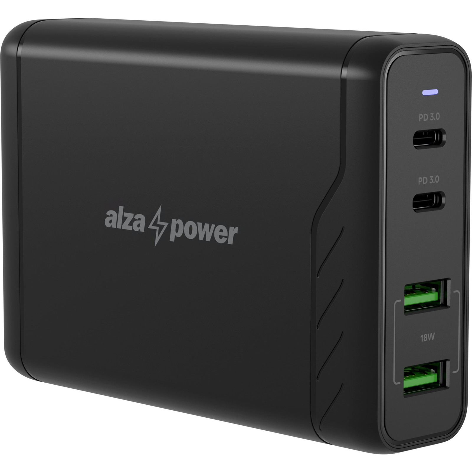 AlzaPower M300 Multi Charge Power Delivery, 100W - fekete (APW-MP2A2CN2)