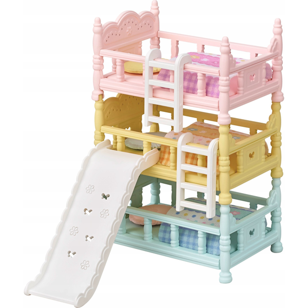 Sylvanian Families bútorok - háromszintes ágy csúszdával