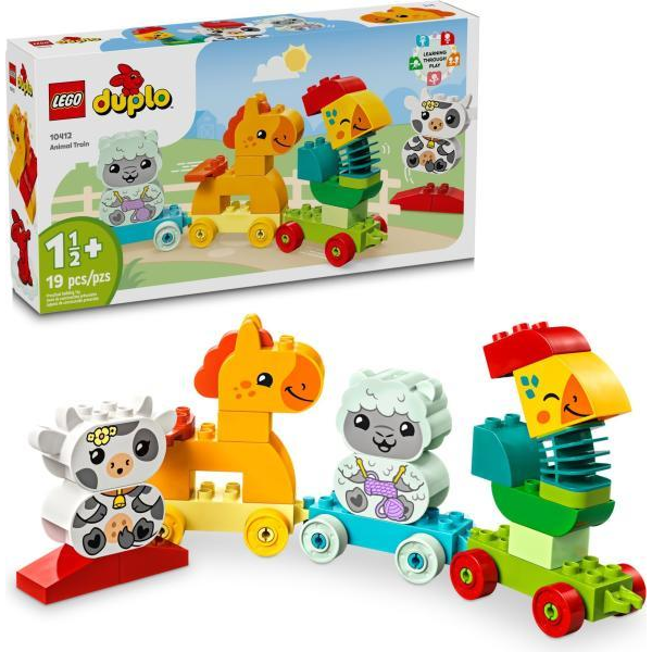 LEGO® DUPLO® - Tren cu animale 10412, 19 piese