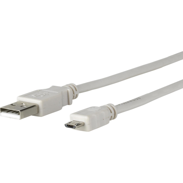 Microconnect USBABMICRO5G cavo USB USB 2.0 5 m Micro-USB B USB A Grigio
