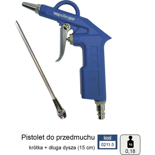Adler ADLER LEGFÚVÓ PISZTOLY 2cm+15cm MAR0211.5