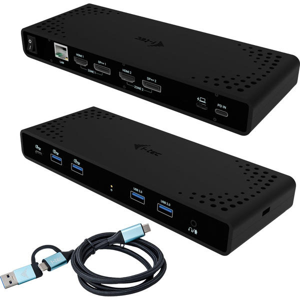 i-tec CADUA4KDOCKPDB dockingstation Ledningsført USB 3.2 Gen 1 (3.1 Gen 1) Type-C Sort