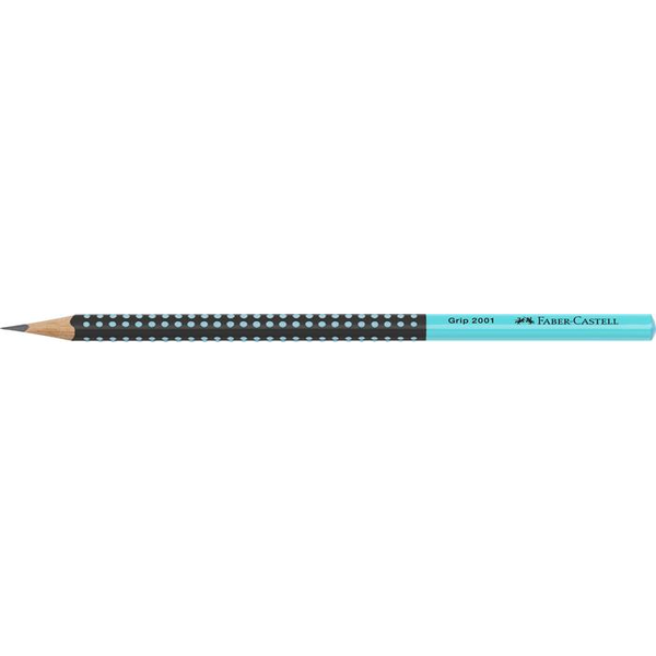 FABER-CASTELL Bleistift Grip 2001 Two Tone sw/türkis 12er