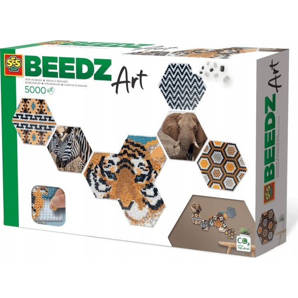 SES Creative Beedz Hex tiles Safari