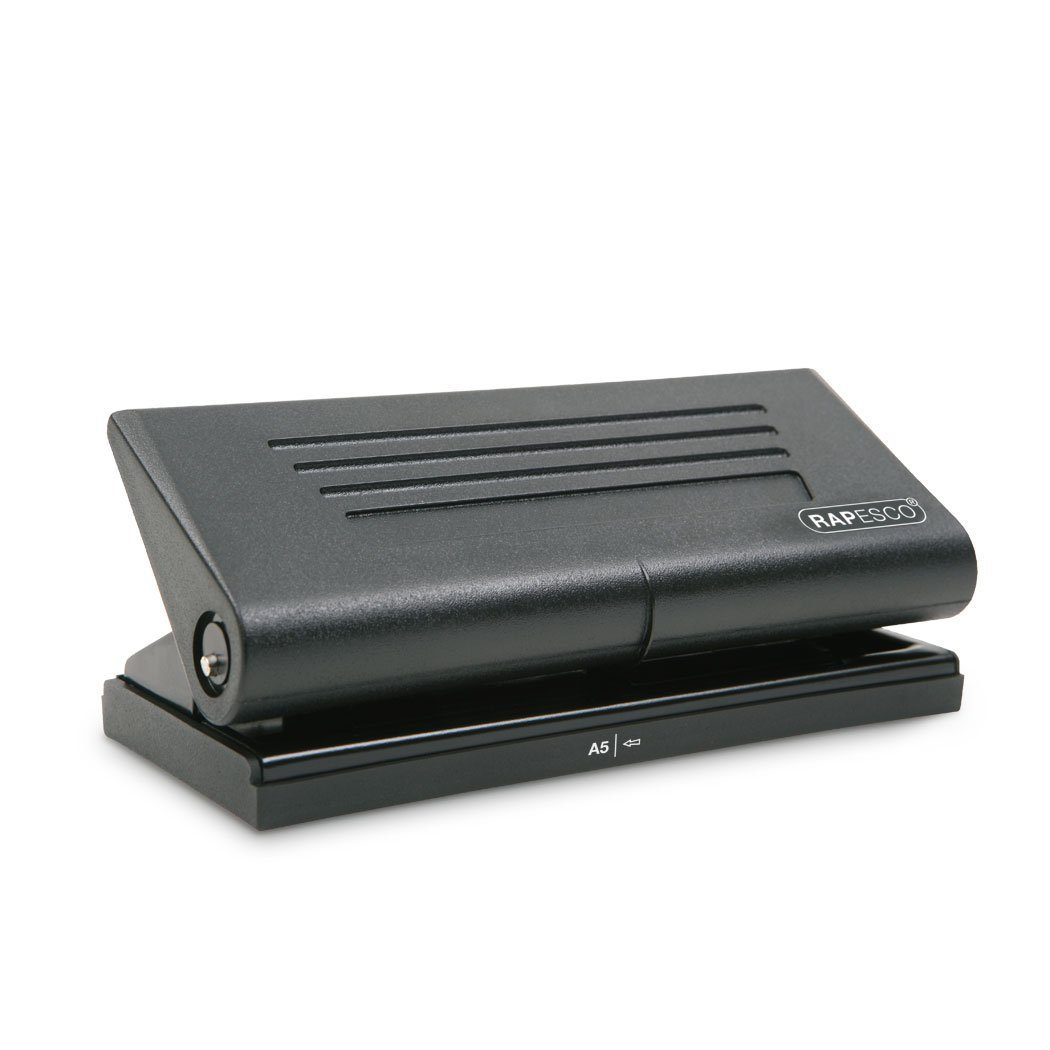 Rapesco Diary66 Hatlyukú 8 lap kapacitású lyukasztó - Fekete (PF66P0B1)