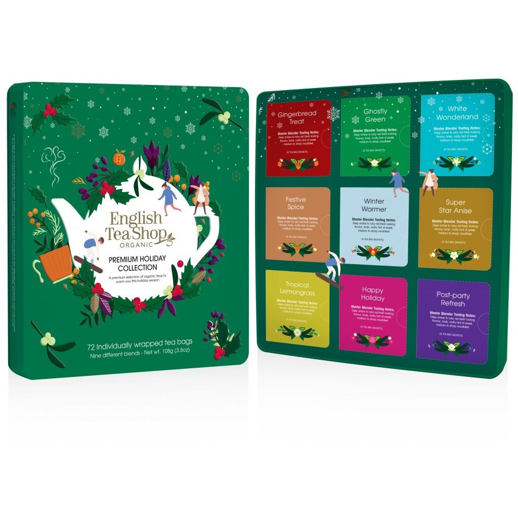 English Tea Shop Prémium karácsonyi zöld kollekció 108 g, 72 db bio ETS72 (58335)