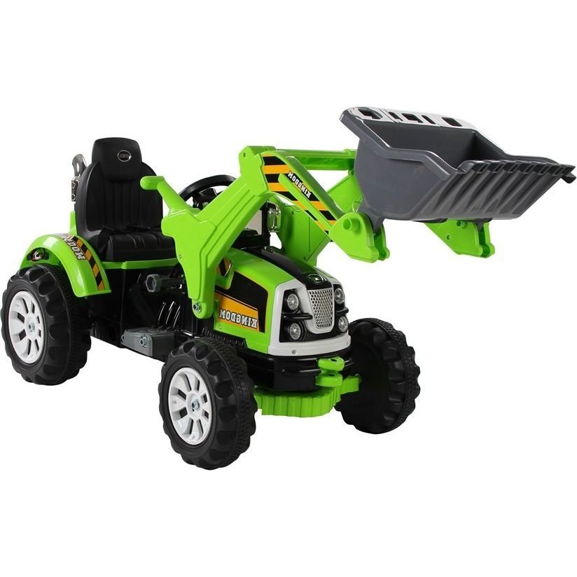 Akkumulátoros Traktor Kotrógéppel Zöld (3404)